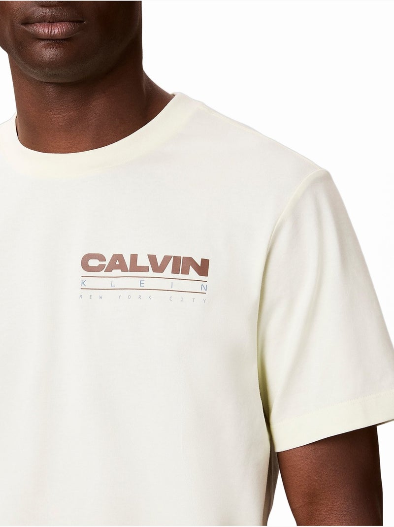 Maglietta a girocollo - Calvin Klein Bianco Beige - Kiabi