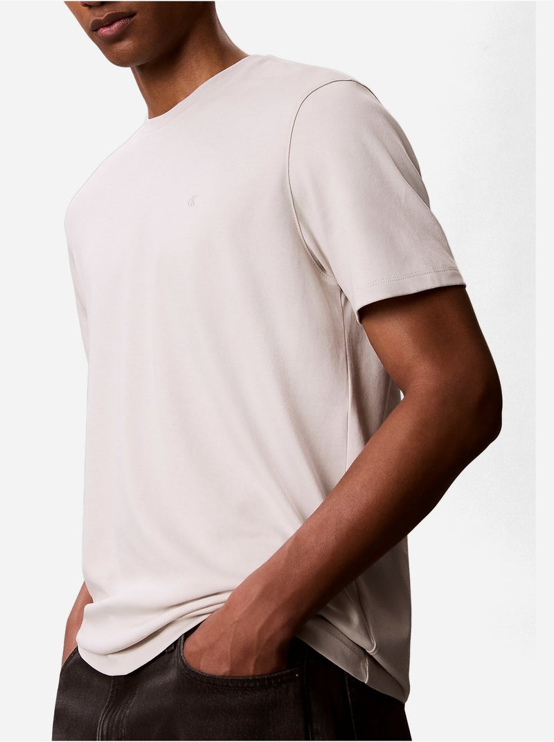 Maglietta a girocollo - Calvin Klein Bianco sporco - Kiabi