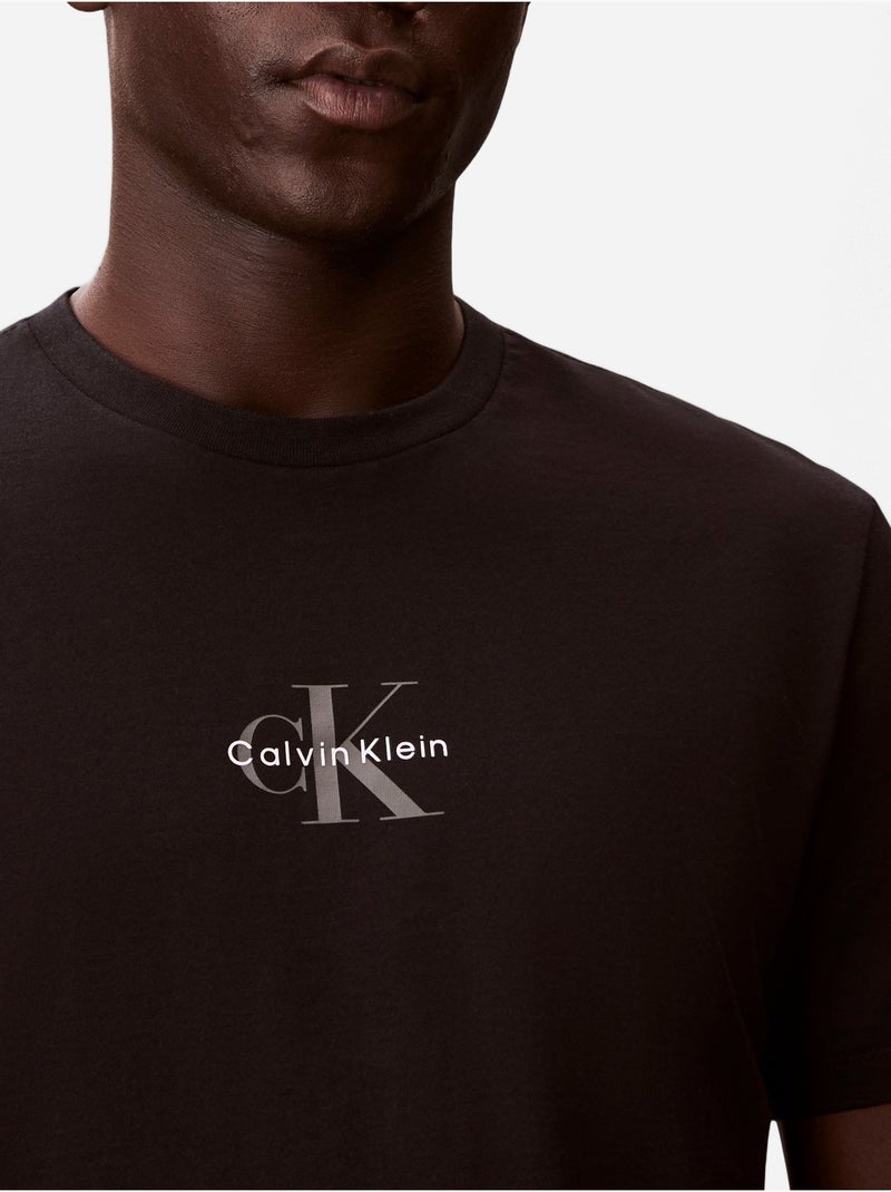 Maglietta a girocollo - Calvin Klein Nero - Kiabi