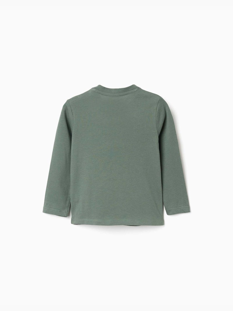 Maglietta a manica lunga in cotone con Paddington Verde scuro - Kiabi