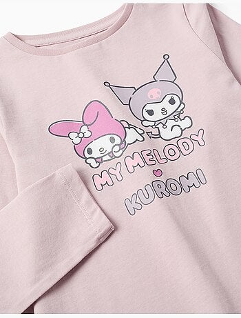 Maglietta a manica lunga in cotone con stampa Kuromi