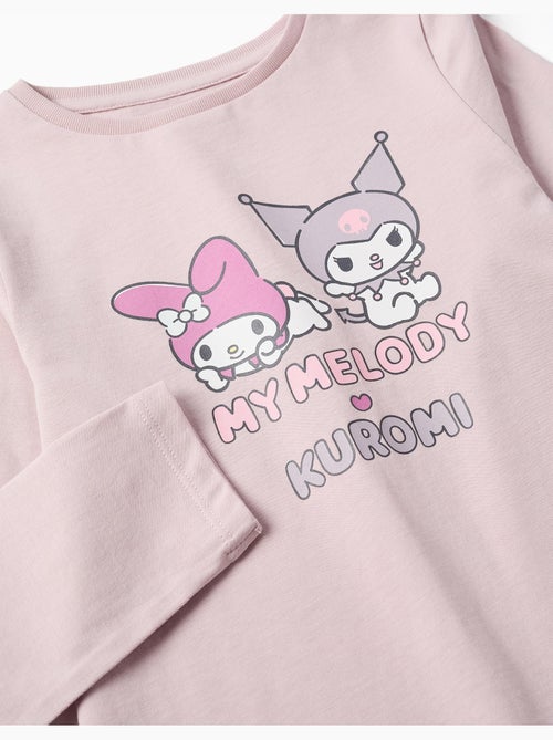 Maglietta a manica lunga in cotone con stampa Kuromi - Kiabi