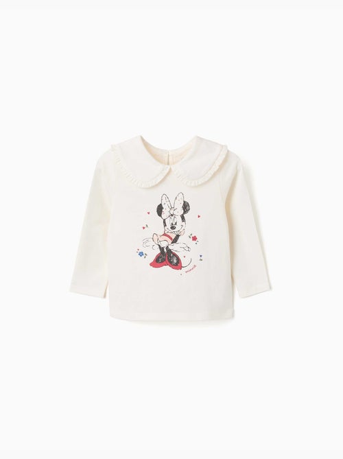 Maglietta a manica lunga in cotone con stampa minnie - Kiabi Maglietta a manica lunga in cotone con stampa minnie - Kiabi