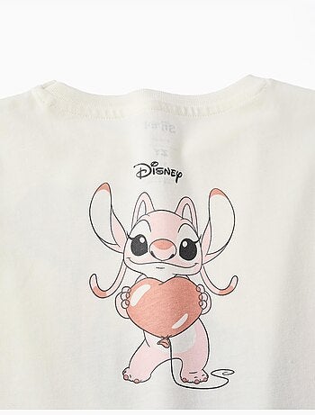 Maglietta a manica lunga in cotone con stampa stitch is cute