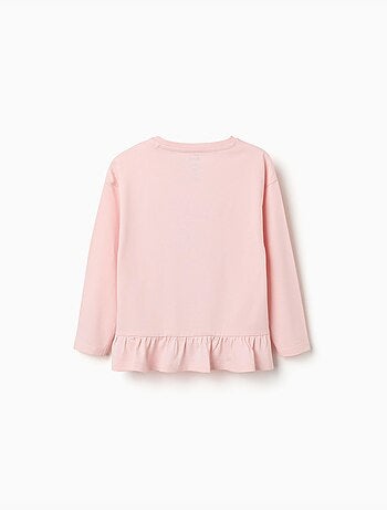 Maglietta a manica lunga in cotone con stampa stitch