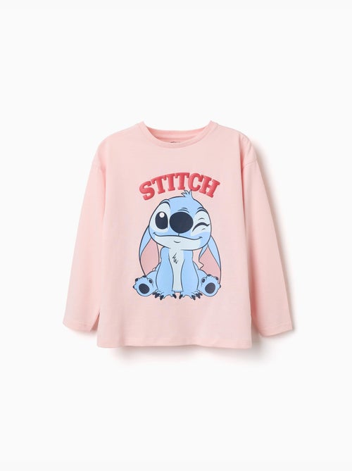 Maglietta a manica lunga in cotone con stampa stitch - Kiabi Maglietta a manica lunga in cotone con stampa stitch - Kiabi