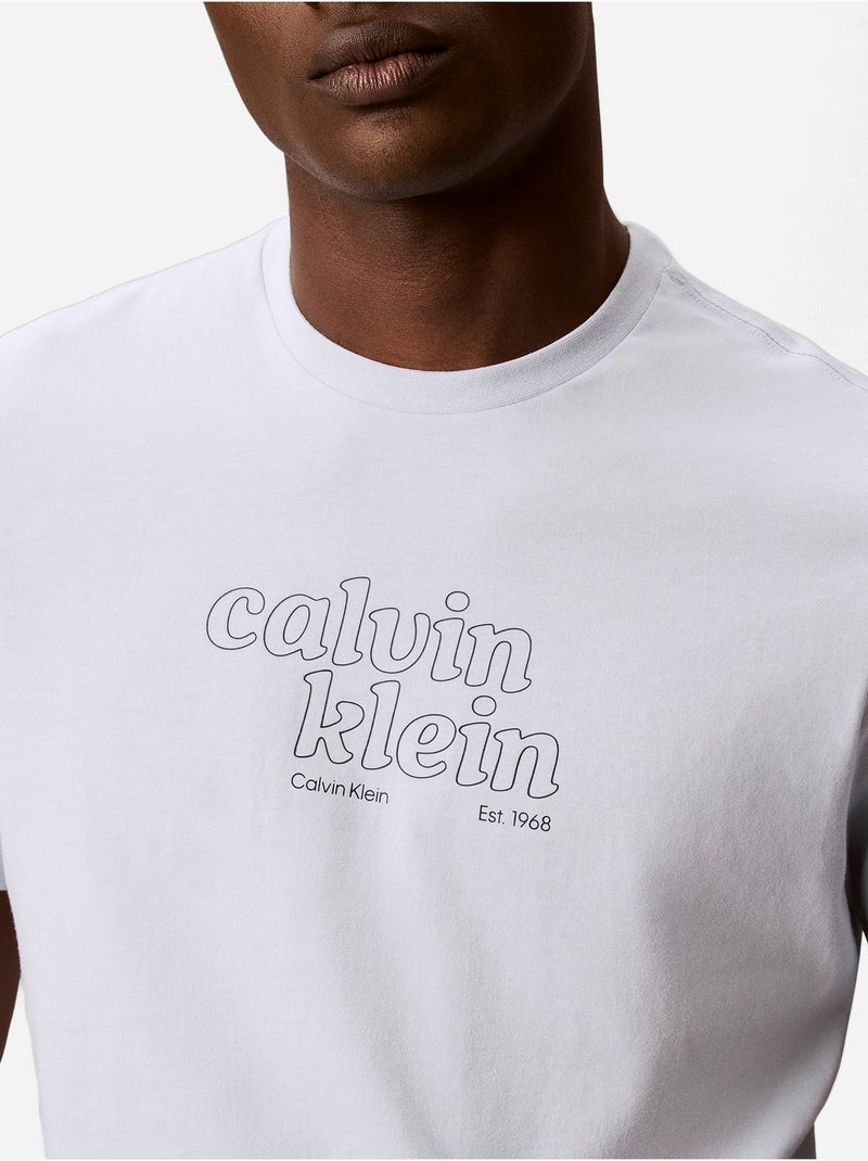 Maglietta a maniche corte - Calvin Klein Blu cielo - Kiabi