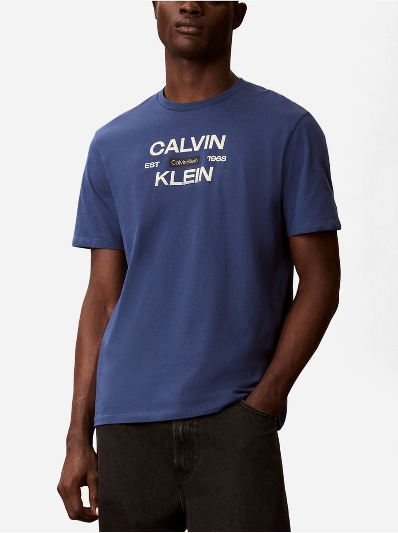 Maglietta a maniche corte - Calvin Klein Blu - Kiabi