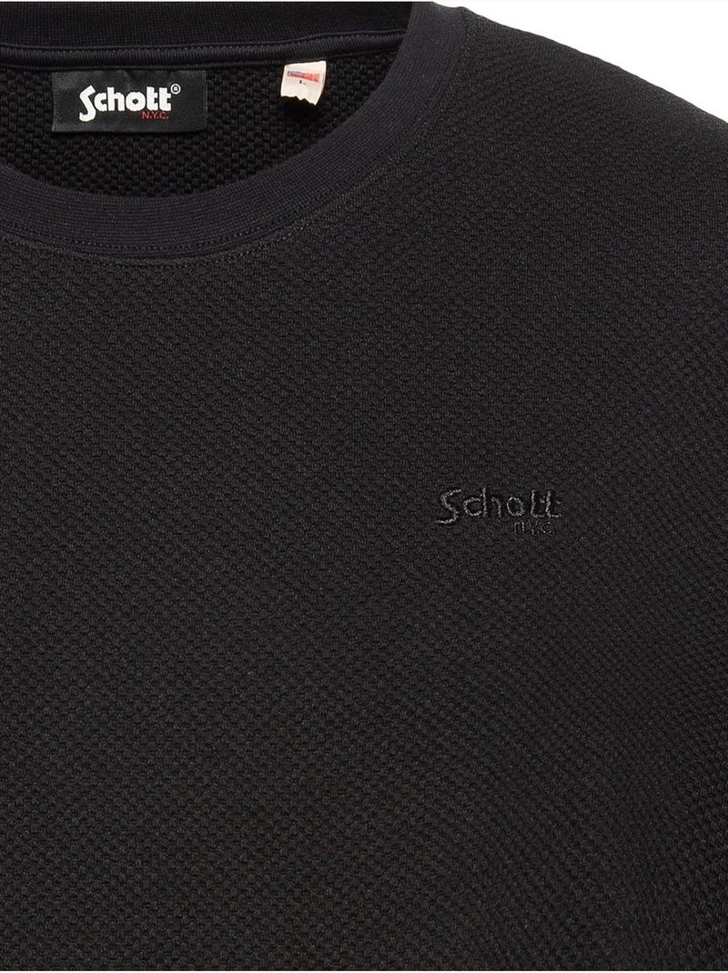 Maglietta a maniche corte - Schott Nero - Kiabi