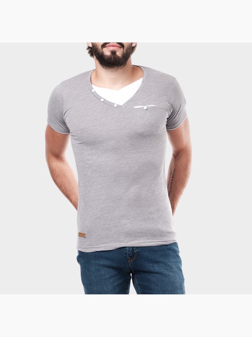 Maglietta a maniche corte con scollo a V - Kiabi