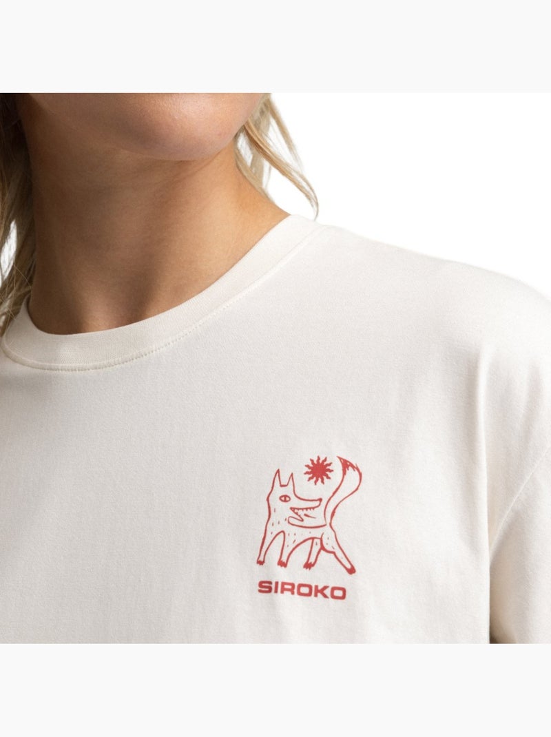 Maglietta a maniche corte da bikepacking vestibilità comoda da donna ciclismo d Beige - Kiabi