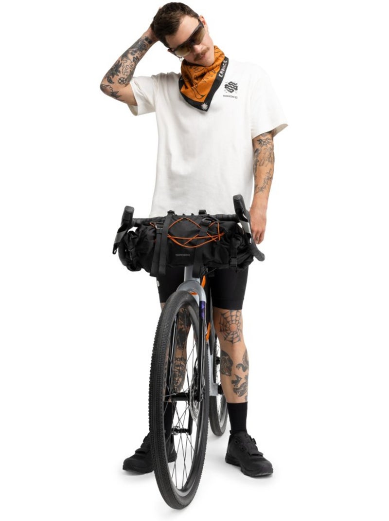 Maglietta a maniche corte da bikepacking vestibilità comoda da uomo ciclismo uo Beige - Kiabi