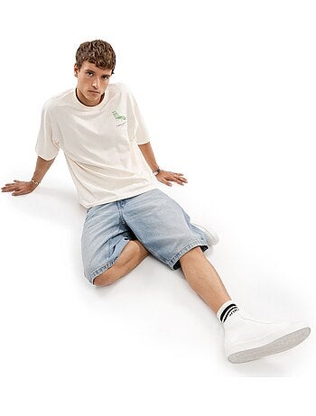 Maglietta a maniche corte in cotone biologico da uomo lifestyle uomo life sand