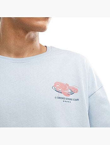 Maglietta a maniche corte in cotone biologico da uomo lifestyle uomo lobster lig