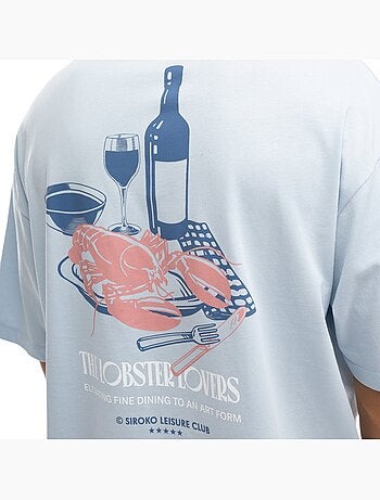 Maglietta a maniche corte in cotone biologico da uomo lifestyle uomo lobster lig