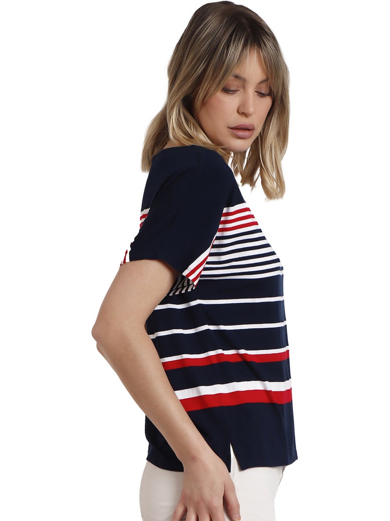 Maglietta a maniche corte in stile blu navy ADMAS per donna Blu marino - Kiabi