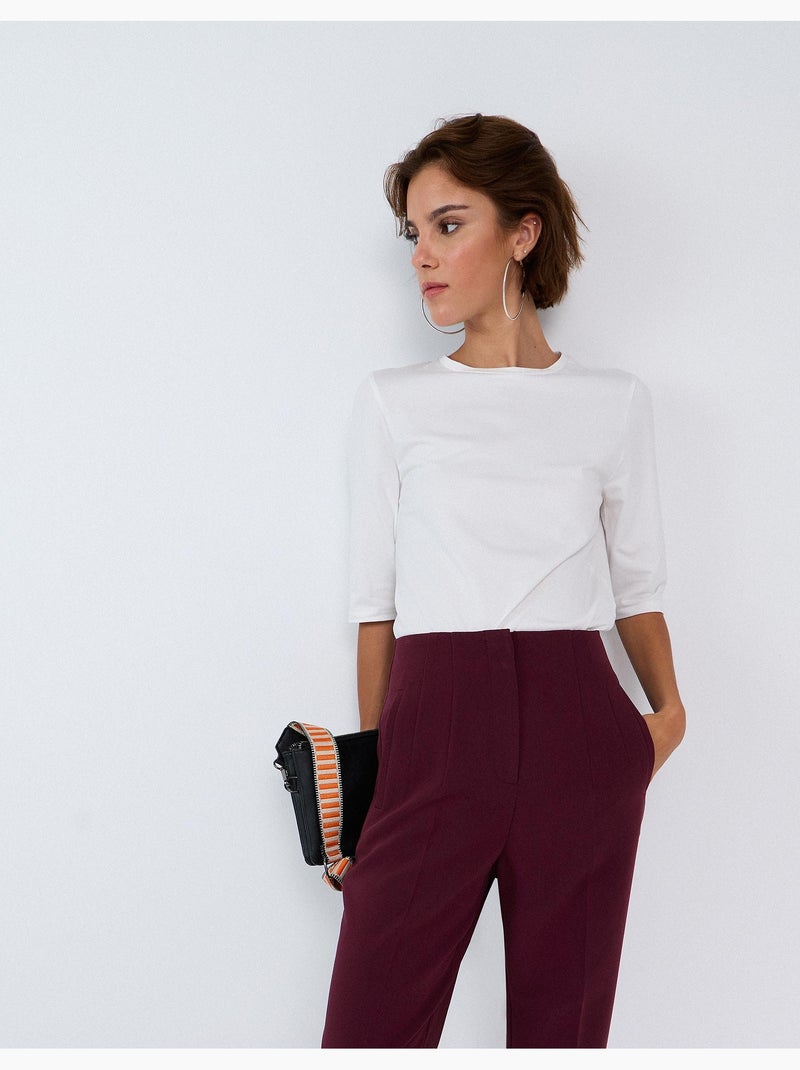 Maglietta a maniche corte, mo fashion Ecru - Kiabi