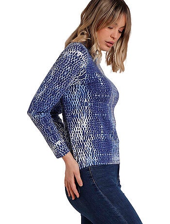 Maglietta a maniche lunghe ADMAS Blue Skin per donna