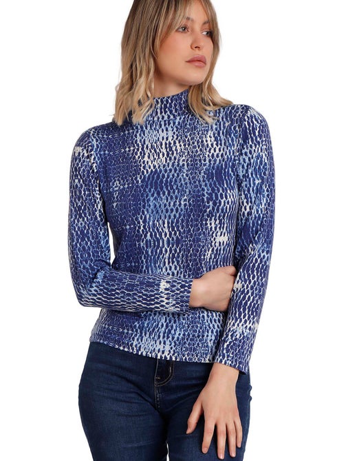 Maglietta a maniche lunghe ADMAS Blue Skin per donna - Kiabi Maglietta a maniche lunghe ADMAS Blue Skin per donna - Kiabi