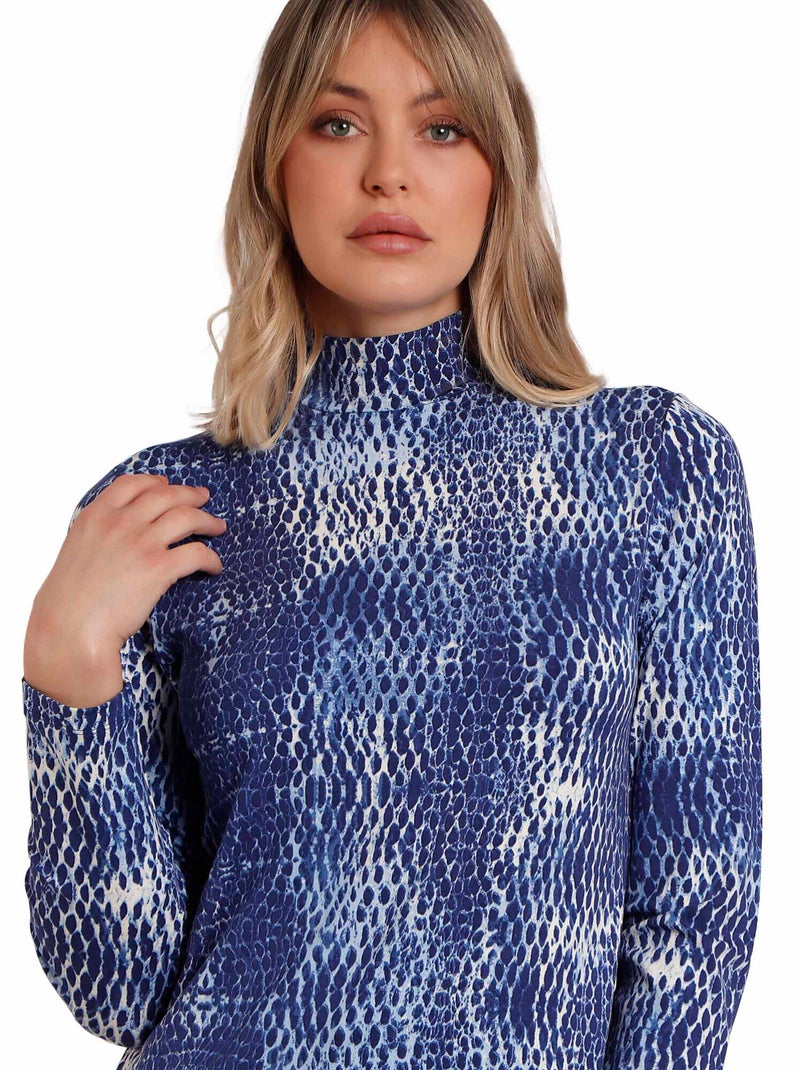 Maglietta a maniche lunghe ADMAS Blue Skin per donna Blu - Kiabi