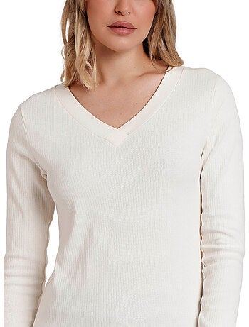 Maglietta a maniche lunghe con scollo a V da donna ADMAS