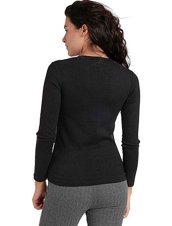 Maglietta a maniche lunghe con scollo a V da donna ADMAS