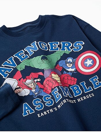 Maglietta a maniche lunghe in cotone con stampa Avengers