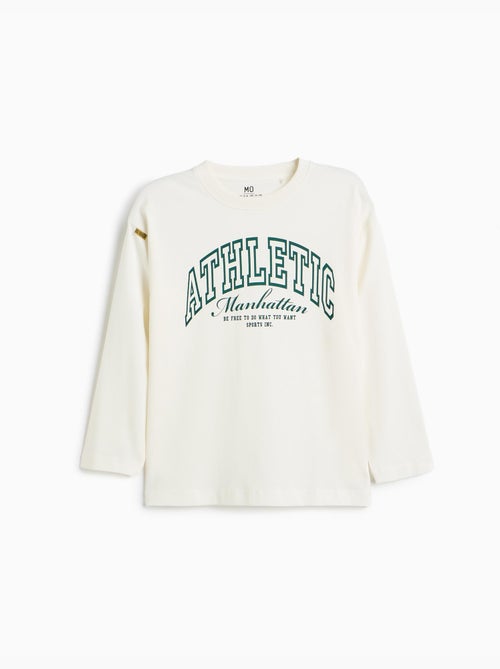 Maglietta a maniche lunghe, mo fashion - Kiabi Maglietta a maniche lunghe, mo fashion - Kiabi