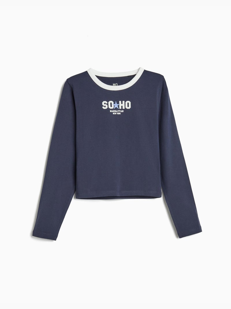 Maglietta a maniche lunghe, MO Fashion Blu - Kiabi