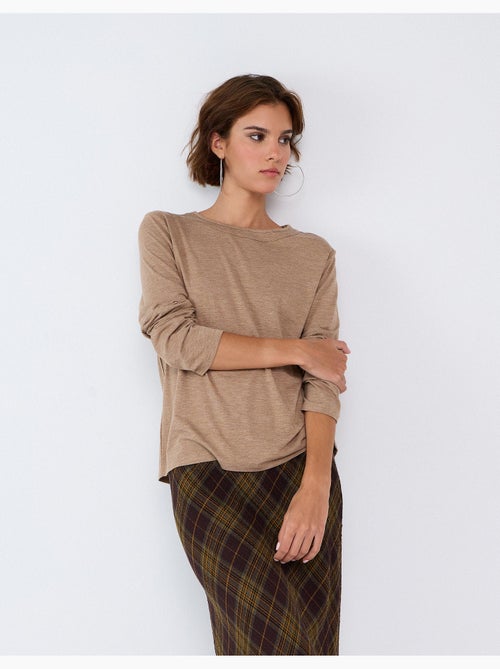 Maglietta a maniche lunghe, mo fashion - Kiabi Maglietta a maniche lunghe, mo fashion - Kiabi