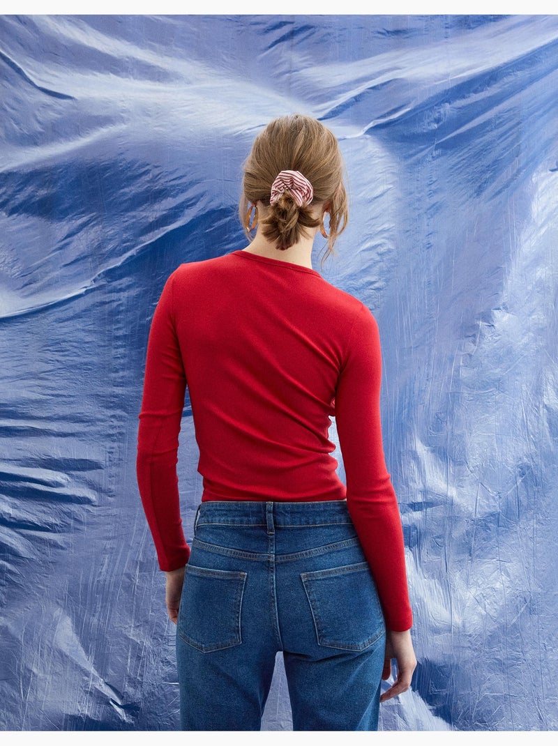 Maglietta a maniche lunghe, MO Fashion Rosso - Kiabi