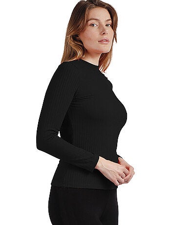 Maglietta a maniche lunghe Perkins a costine calde da donna ADMAS