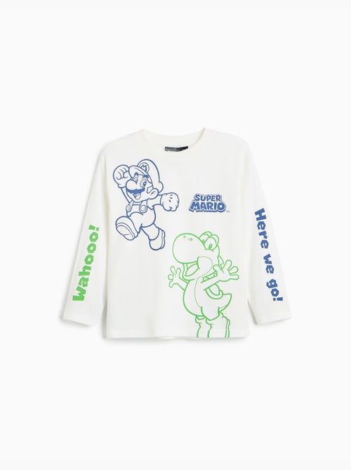 Maglietta a maniche lunghe 'super mario', mo fashion - Kiabi Maglietta a maniche lunghe 'super mario', mo fashion - Kiabi