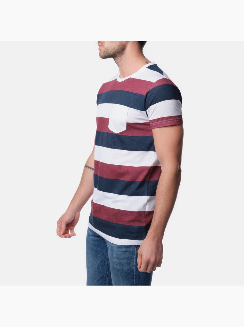 Maglietta a righe Blu bordeaux - Kiabi