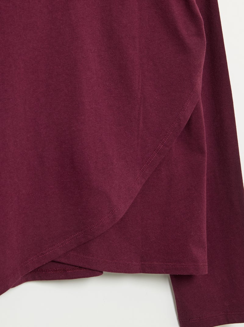 Maglietta a righe marinare con spalla a strappo - collezione facile da indossare Rosa - Kiabi