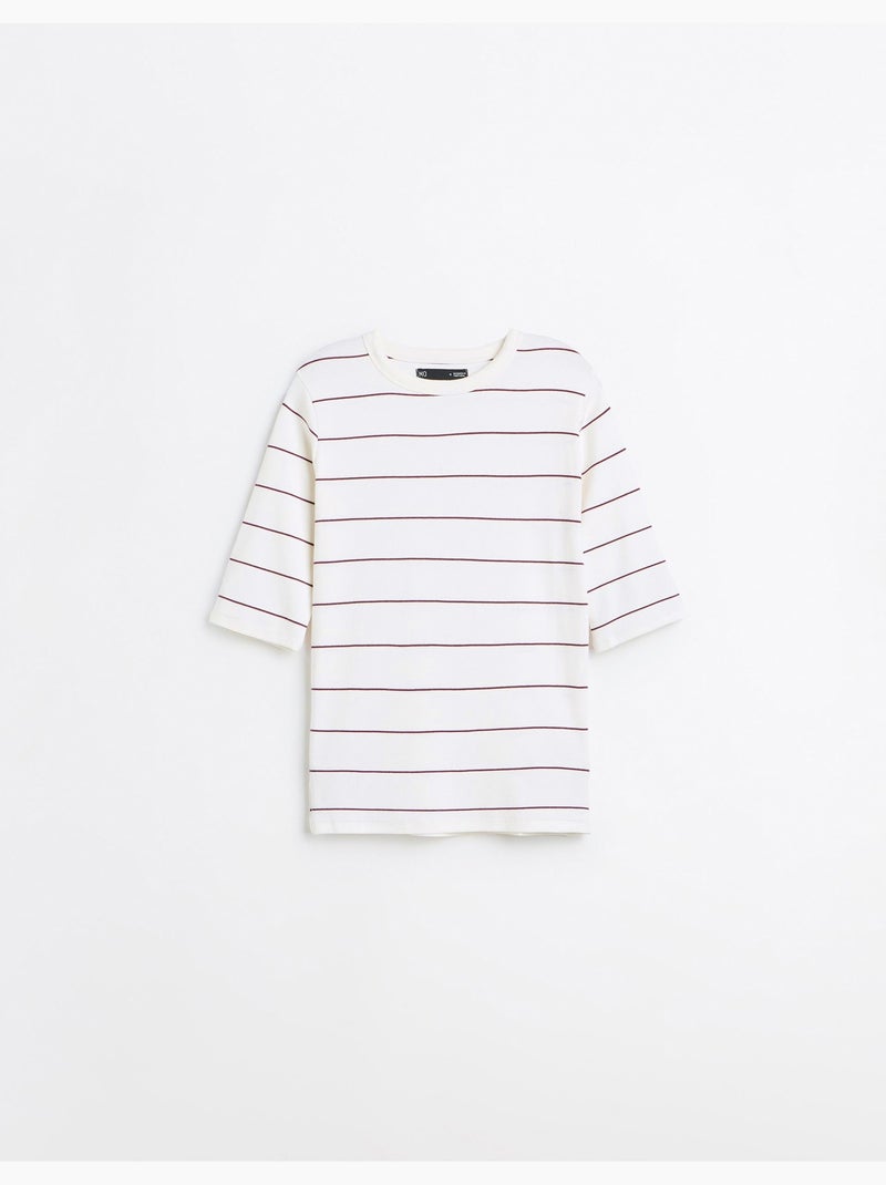 Maglietta a righe, mo fashion Beige - Kiabi