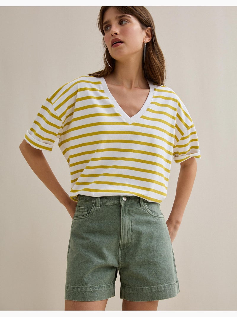 Maglietta a righe, MO Fashion Giallo - Kiabi