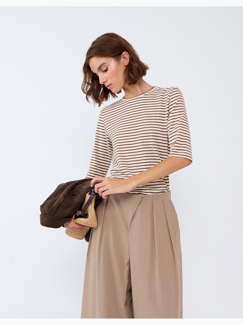 Maglietta a righe, mo fashion Marrone - Kiabi