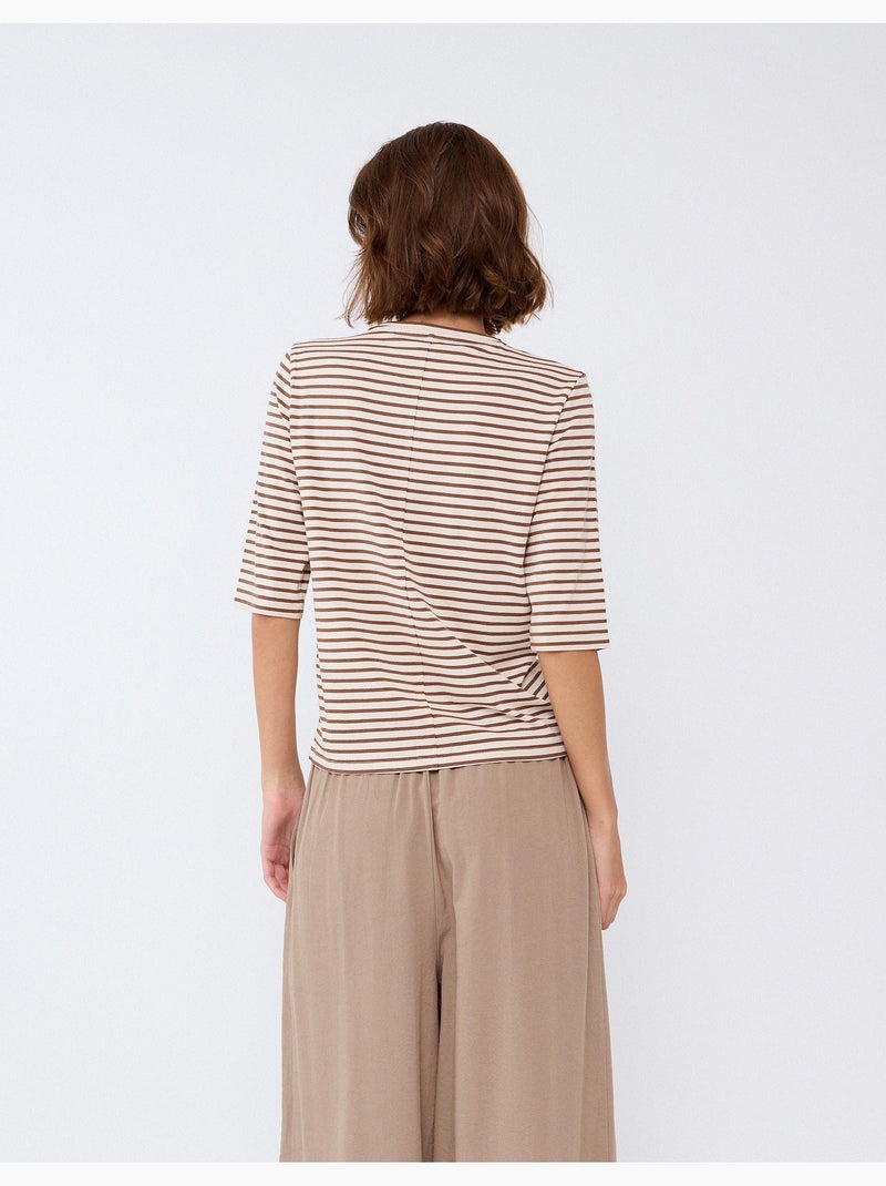 Maglietta a righe, mo fashion Marrone - Kiabi