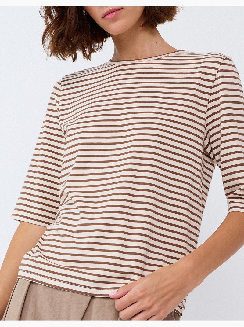 Maglietta a righe, mo fashion Marrone - Kiabi