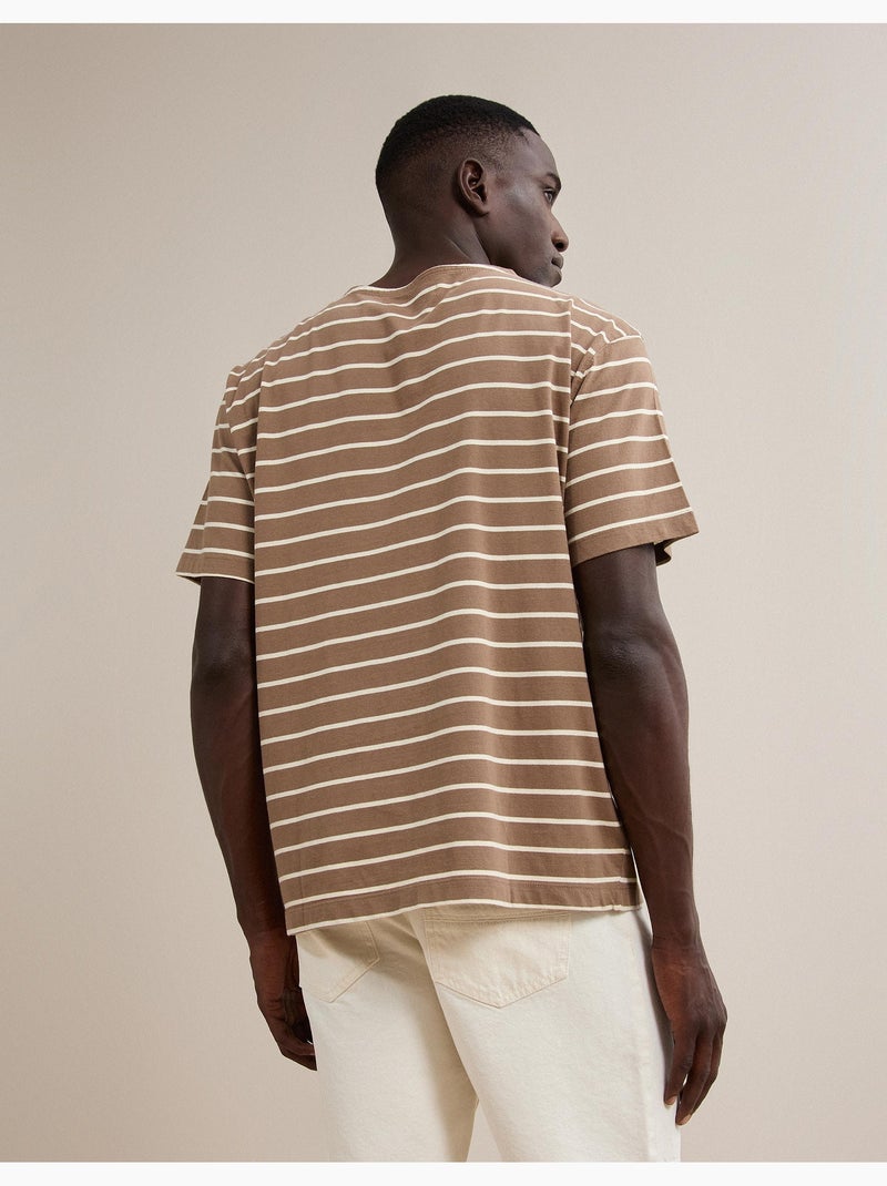 Maglietta a righe, mo fashion Marrone - Kiabi