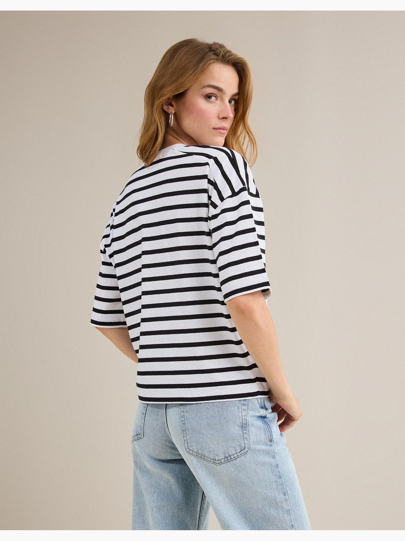 Maglietta a righe, MO Fashion Nero - Kiabi
