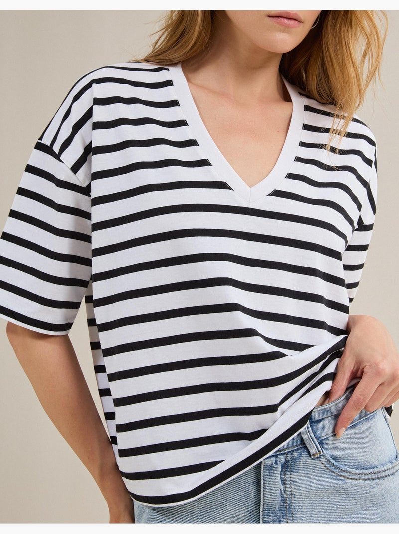 Maglietta a righe, MO Fashion Nero - Kiabi