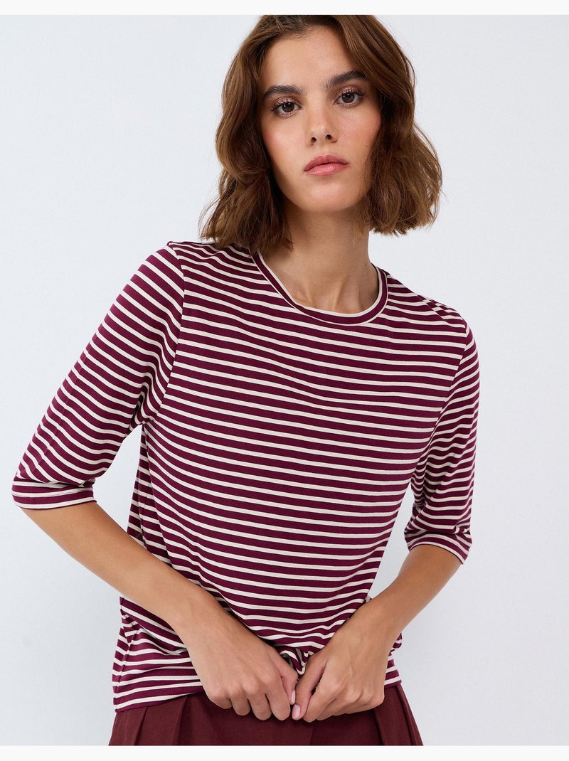 Maglietta a righe, mo fashion Rosso - Kiabi