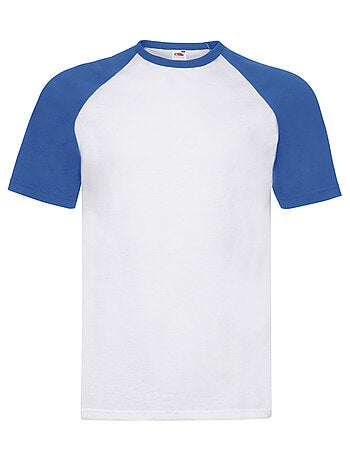 Maglietta baseball maniche corte uomo - fruit of the loom