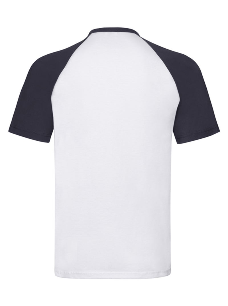 Maglietta baseball maniche corte uomo - fruit of the loom Bianco sporco - Kiabi