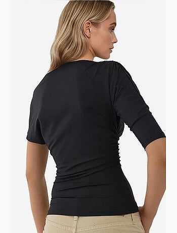Maglietta collo asimmetrico maglia manica lunga hiccup