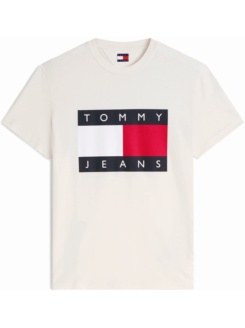 Maglietta collo rotondo - Tommy jeans Bianco sporco - Kiabi