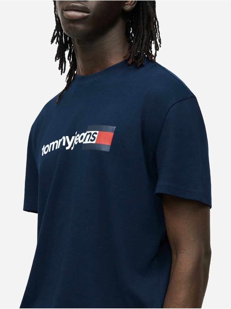 Maglietta collo rotondo - Tommy jeans Blu - Kiabi