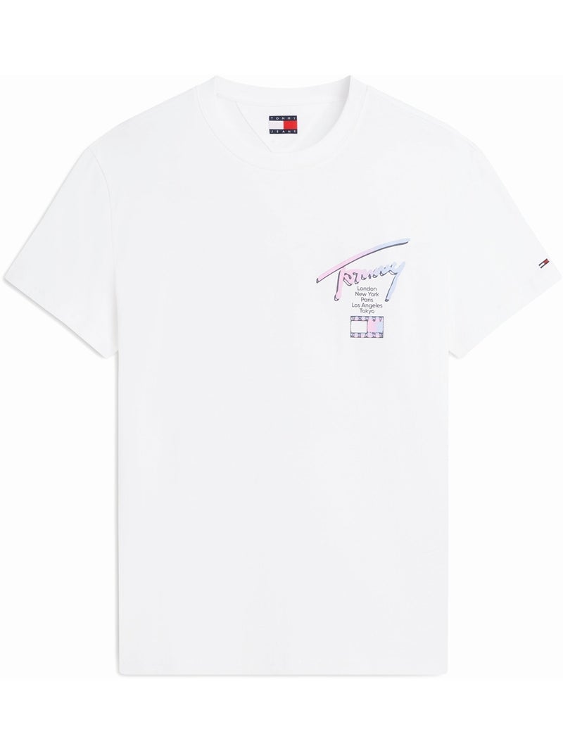 Maglietta collo rotondo - Tommy jeans Ecru - Kiabi